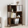 Bookcase Smoked Oak 28.3"x11"x42.9" Engineered Wood