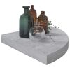 Wall Corner Shelves 4 pcs Concrete Gray 13.7"x13.7"x1.4" MDF