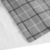 Plaid Faux Leather Tab Top Curtain Panel with Fleece Lining(Only 1 Pc Panel)