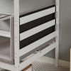 Twin Over Twin Bunk Beds Can be Turn into Upper Bed and Down Desk, Cushion Sets are Free. White,79''L x 40.9''W x 79''H.