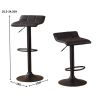 Belham Swivel Black Bonded Leather Adjustable Bar Stool, Set of 2