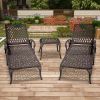 Aluminium Cast lounge chair 1pcs brown