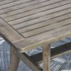 Kyrstin Grey-washed Farmhouse Wood Patio Dining Table for 6 Seaters