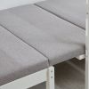 Twin Over Twin Bunk Beds Can be Turn into Upper Bed and Down Desk, Cushion Sets are Free. White,79''L x 40.9''W x 79''H.