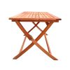 Foldable Patio Dining Set, 4 Folding Chairs & 1 Dining Table, Indoor and outdoor universal,Teak