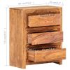 Drawer Cabinet 23.6"x13"x29.5" Solid Wood Acacia