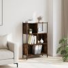 Bookcase Smoked Oak 28.3"x11"x42.9" Engineered Wood