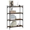 Bookcase 4-Tier Smoked Oak 31.5"x11.8"x47.2" Engineered Wood