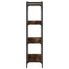 Bookcase 4-Tier Smoked Oak 31.5"x11.8"x47.2" Engineered Wood