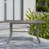 Kyrstin Grey-washed Farmhouse Wood Patio Dining Table for 6 Seaters