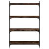 Bookcase 4-Tier Smoked Oak 31.5"x11.8"x47.2" Engineered Wood