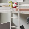 Twin Over Twin Bunk Beds Can be Turn into Upper Bed and Down Desk, Cushion Sets are Free. White,79''L x 40.9''W x 79''H.