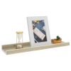 Wall Shelves 2 pcs White and Sonoma Oak 15.7"x3.5"x1.2"