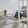 Twin Over Twin Bunk Beds Can be Turn into Upper Bed and Down Desk, Cushion Sets are Free. White,79''L x 40.9''W x 79''H.