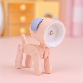Mini Cute Animal Pet Dogs Deer Designer Led Night Light Table Lamp Kids Toys Gift For Birthday/Easter/Boy/Girlfriends (Color: pink)