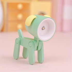 Mini Cute Animal Pet Dogs Deer Designer Led Night Light Table Lamp Kids Toys Gift For Birthday/Easter/Boy/Girlfriends (Color: Green)