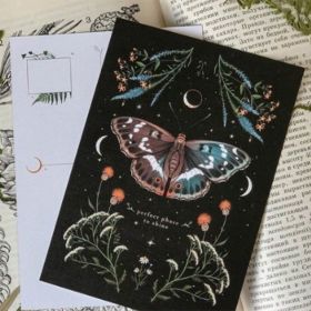 Dark Forest Lunar Calendar 2022 Work Planning Daily Schedule Agenda Organizer Wall Calendar Home Stationery Office Decoration (Color: Card D(not Calendar))