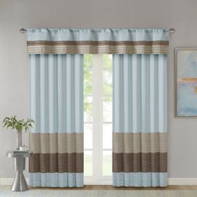 Polyoni Pintuck Curtain Panel(Only 1 Pc Panel) (Color: as Pic)