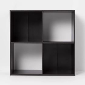 4 Cube Decorative Bookshelf (Color: BROWN)
